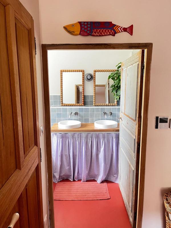 Salle de bain de l'aile nord, double vasque